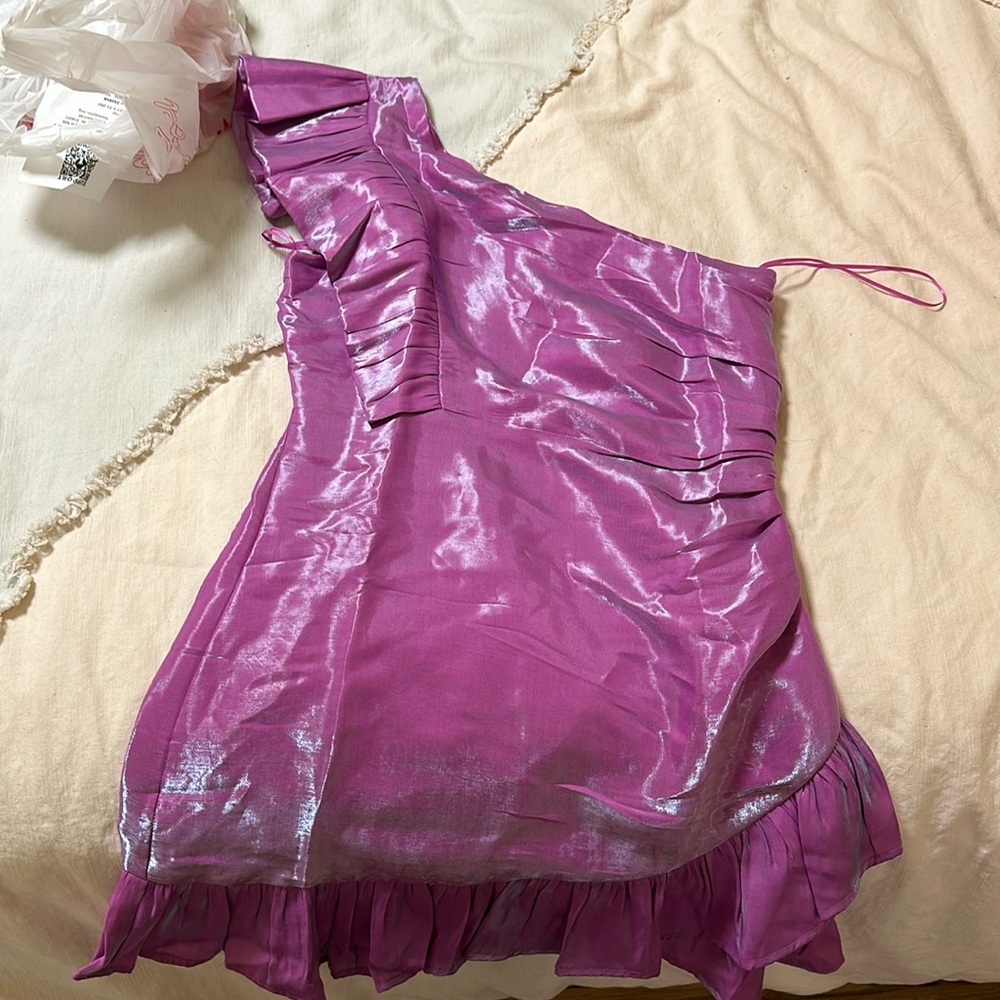 New with tags!! DO + BE purple shimmer dress women’s size medium. NEVER WORN!!